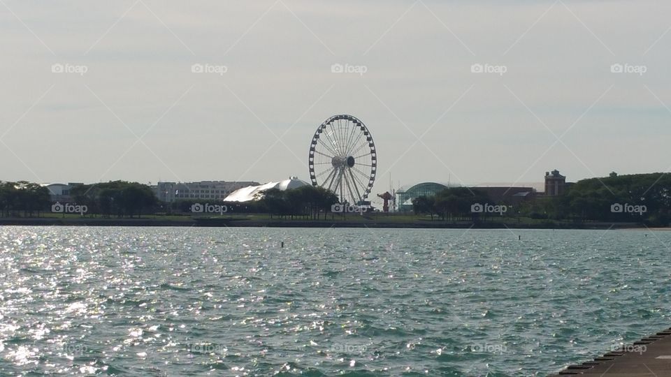 Ferris wheel in the distance
