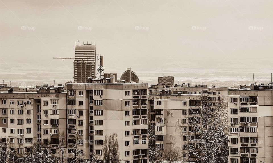 Monochrome city life