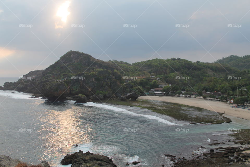 The name is siung beach in java island