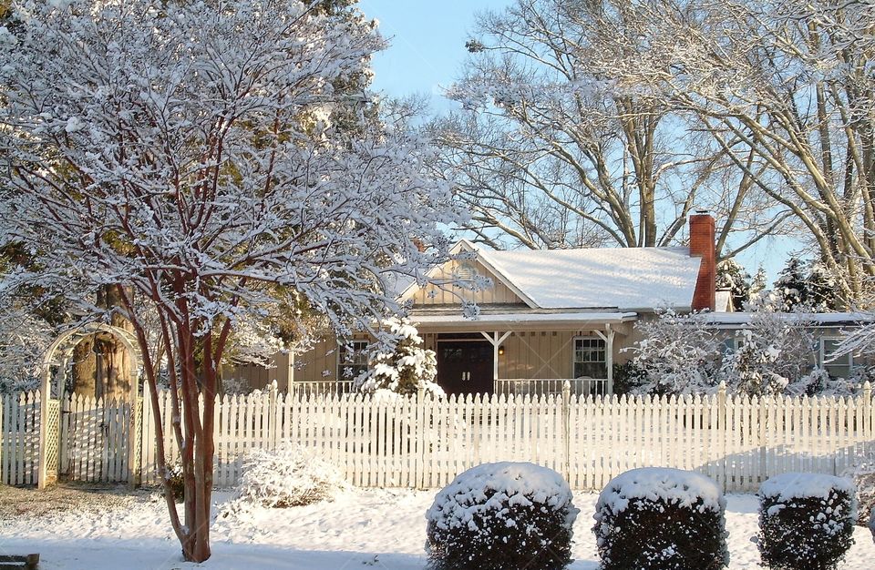 House in the snow