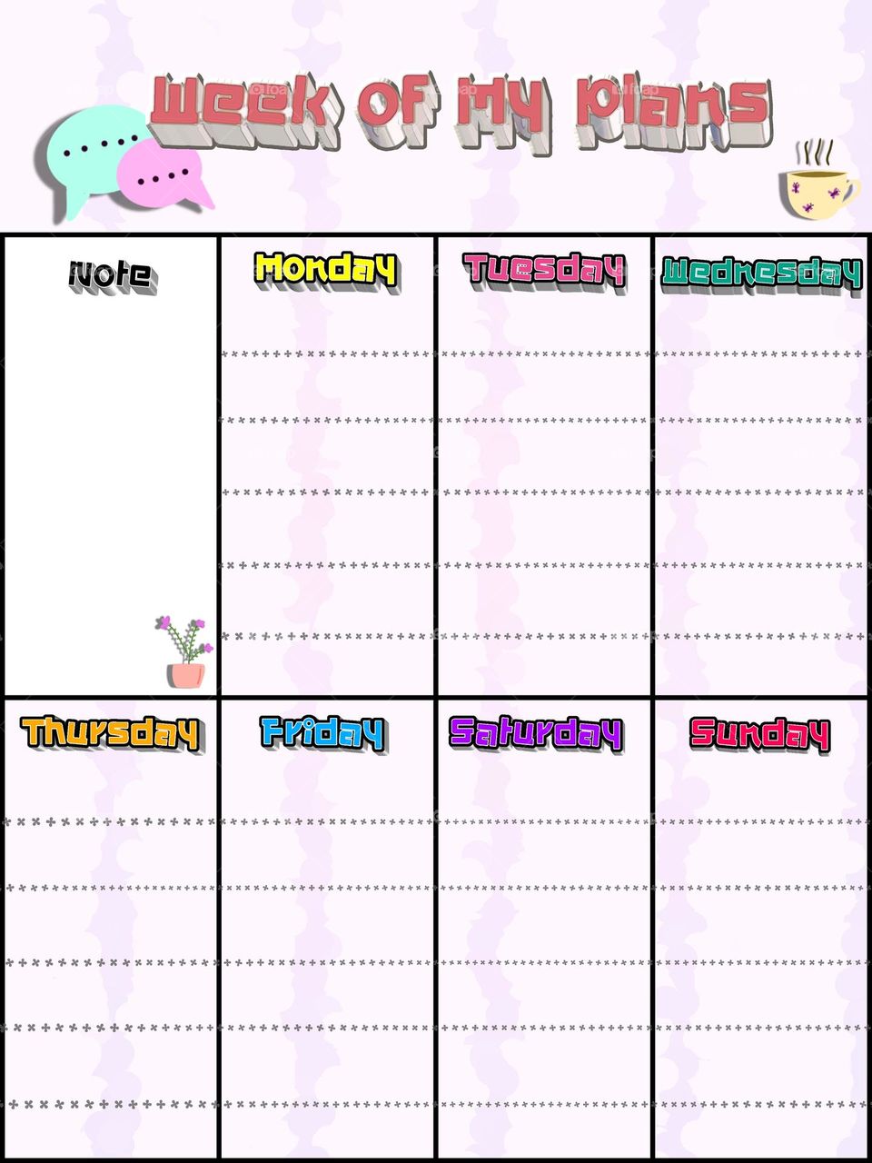 Planner Schedule appointments, take notes, meet up. Schedule appointments, take notes, meet up.