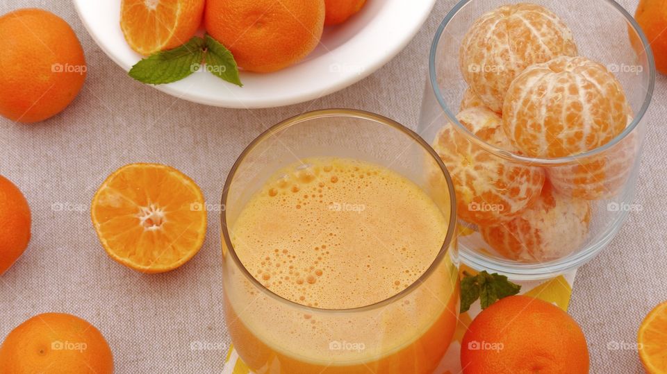 Homemade orange juice