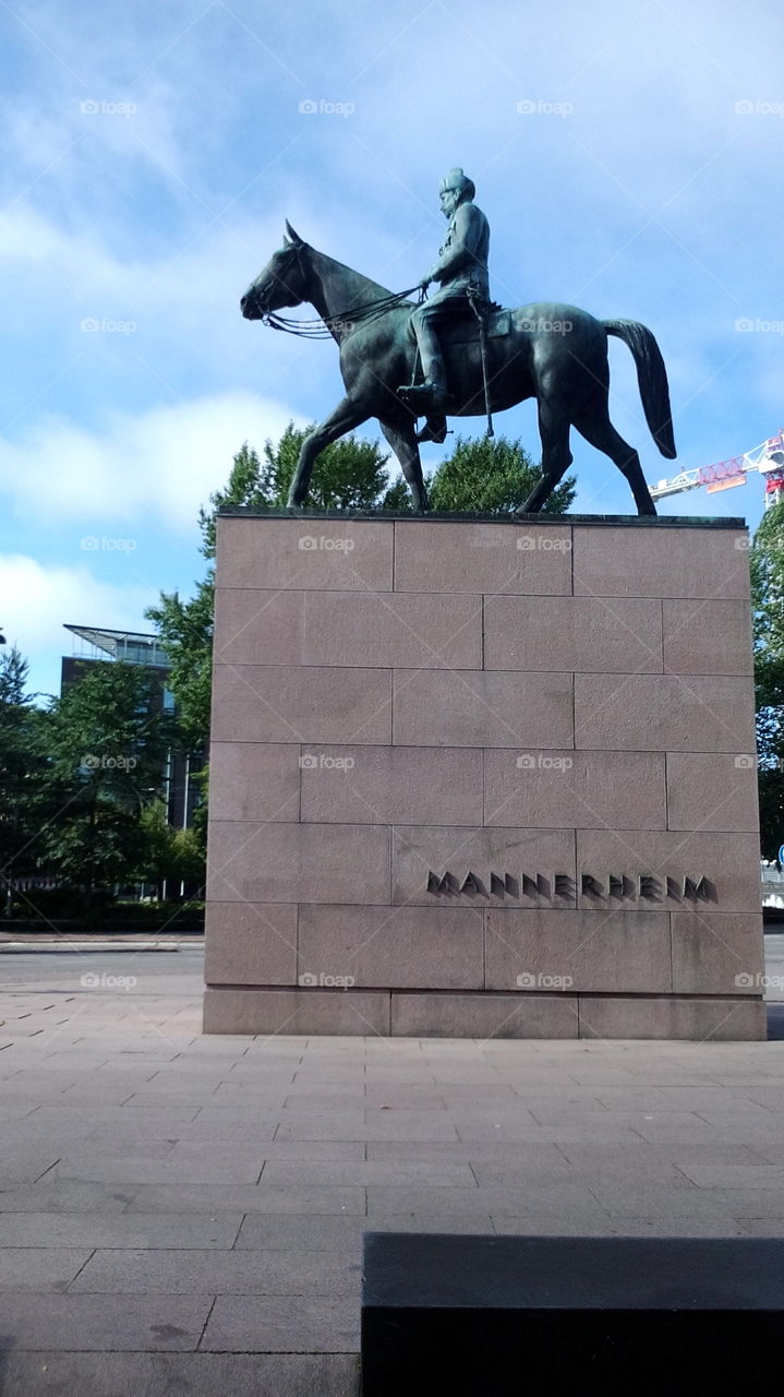 Mannerheim's monument in Helsinki