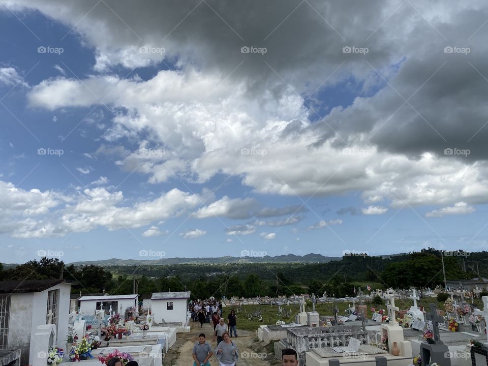 The amazing and beautiful view from the cemetery.