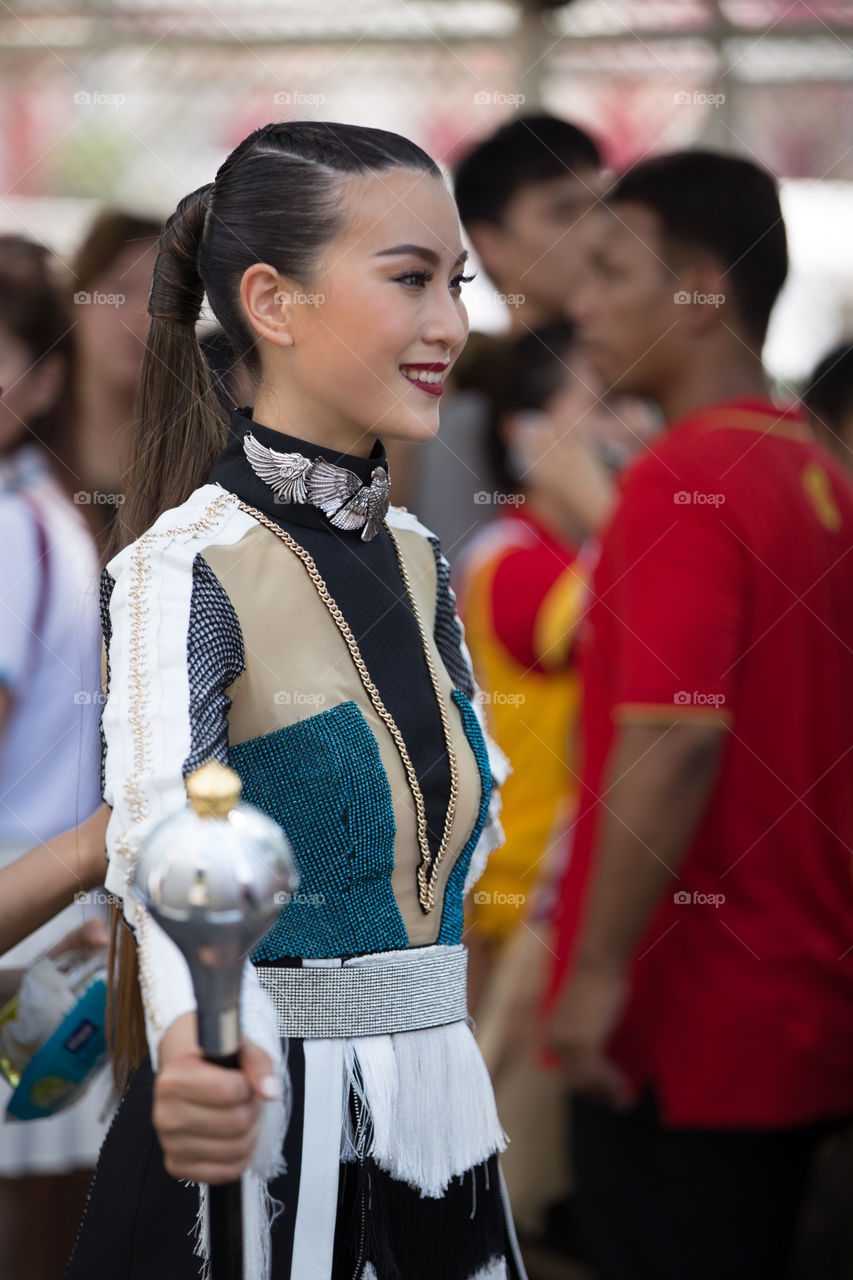 Drum major parade girl