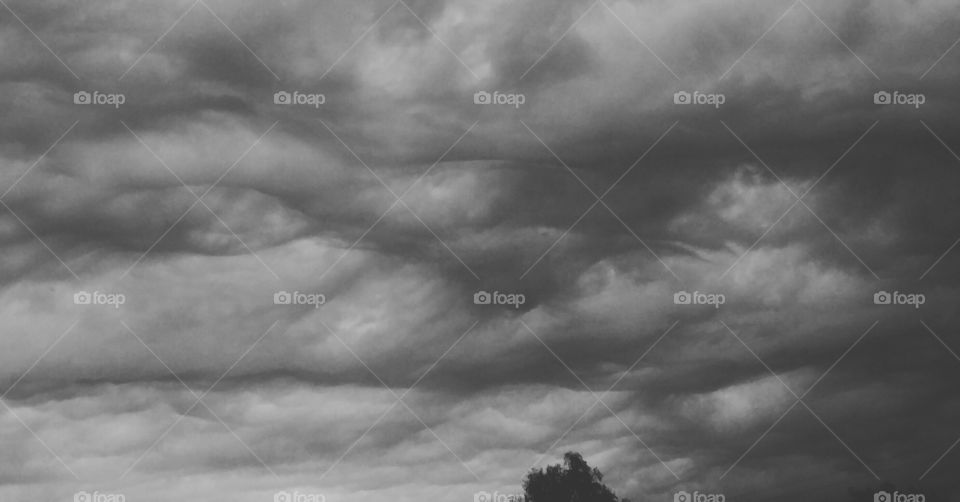 Wavy grey clouds