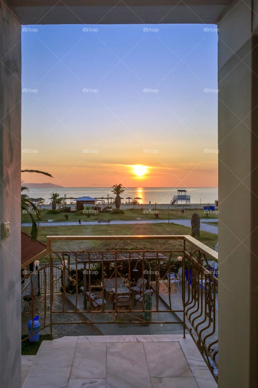 Beautiful sunrise over the sea 