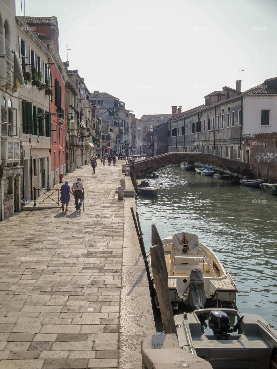 Strolling along the canals in Venice 