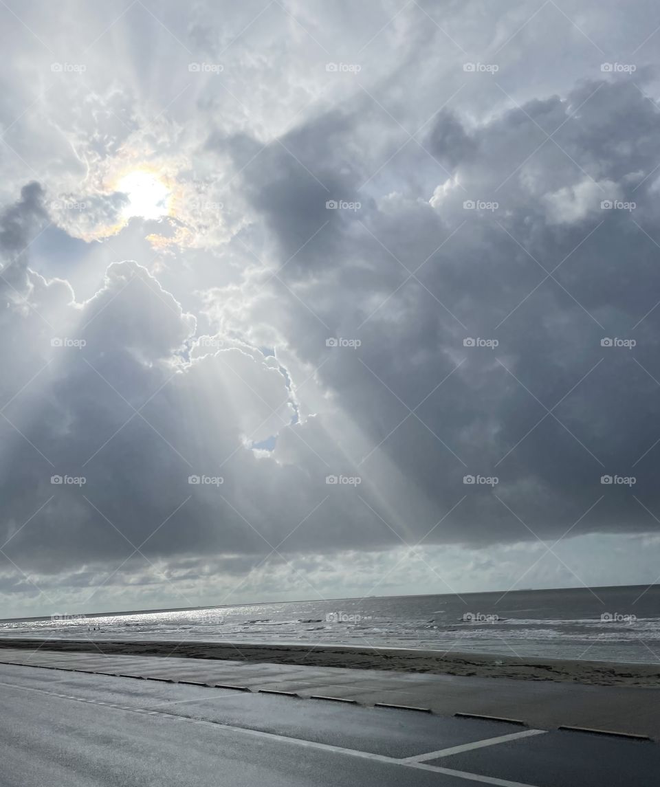 Galveston Sunrise Beach Rays