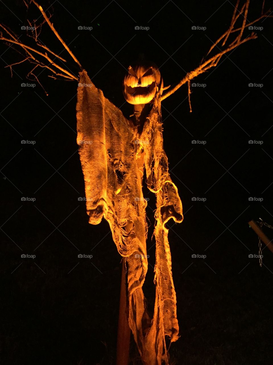 Spooky Pumpkinhead Scarecrow 
