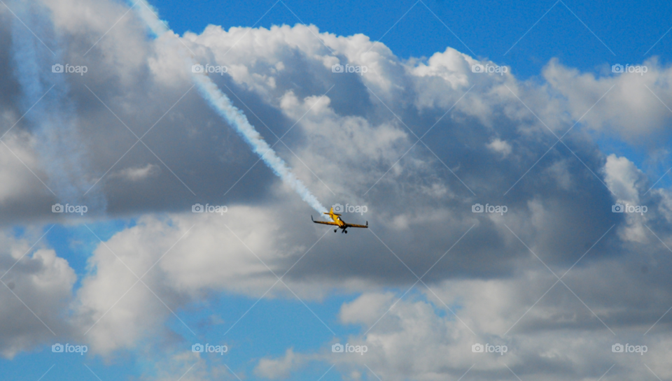 sky clouds airplane plane by paullj