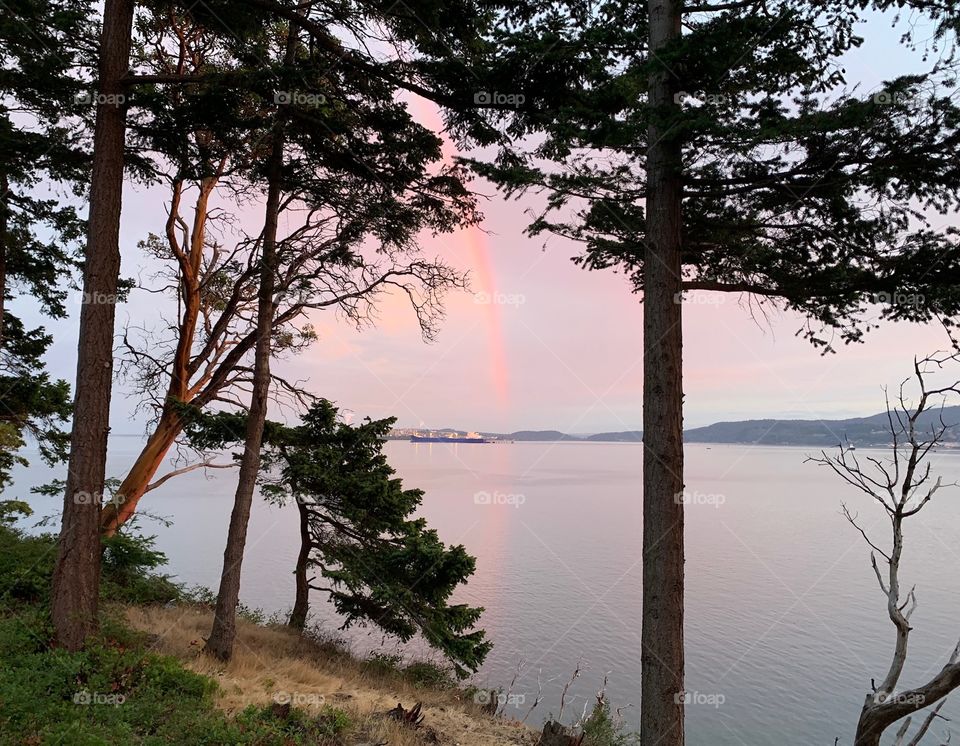 Rainbow at sunset