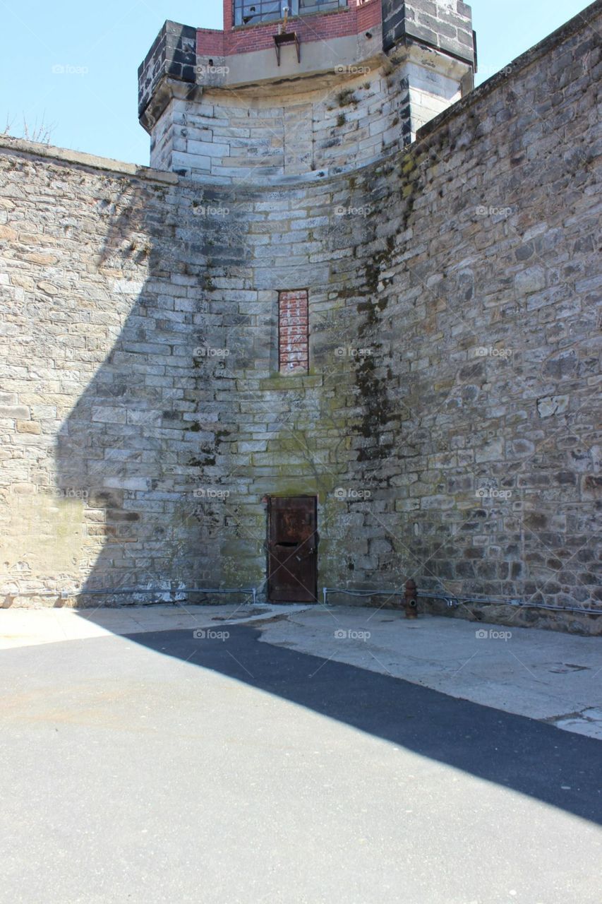 brick turn in abadoned jail