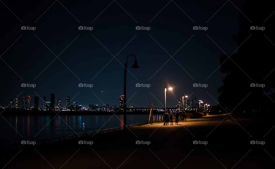 Sunset, Water, City, Bridge, Light