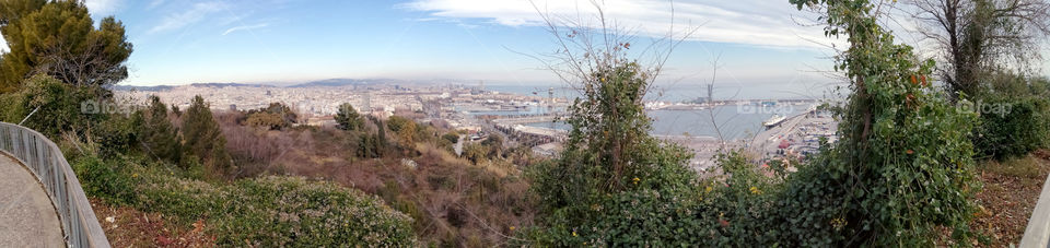 Vista panoràmica de Barcelona des del Mirador de l'Alcalde