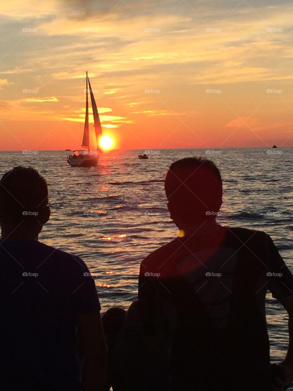 Lake Michigan sailing sunset 