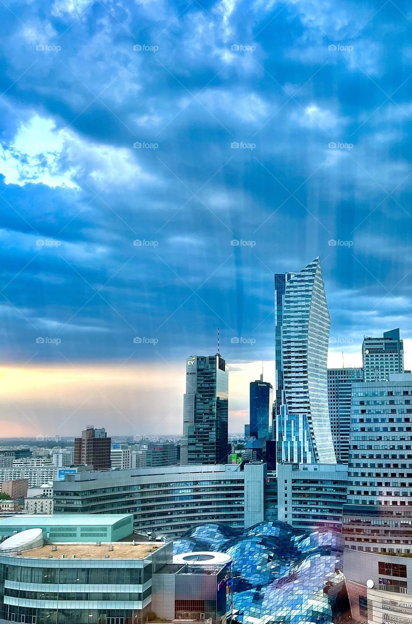 Incredibly beautiful Warsaw in the evening