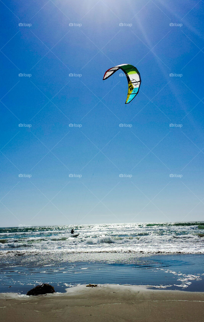 Oceano beach California. Para surfer