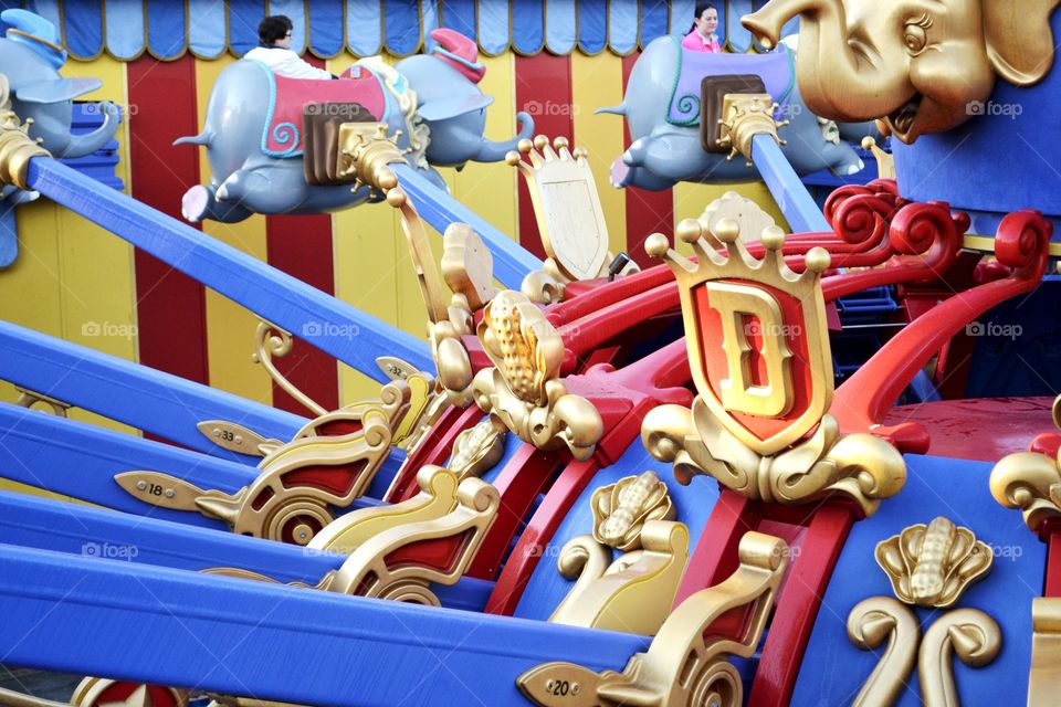 Dumbo's Flight ride at Disney World's Magic Kingdom