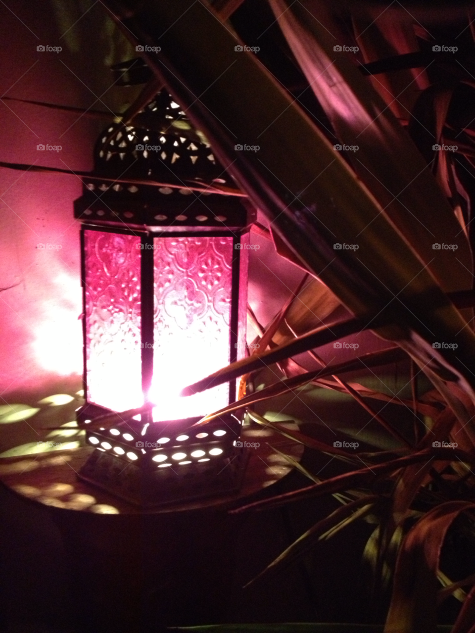 lamp decor purple lantern by eastofsheridan