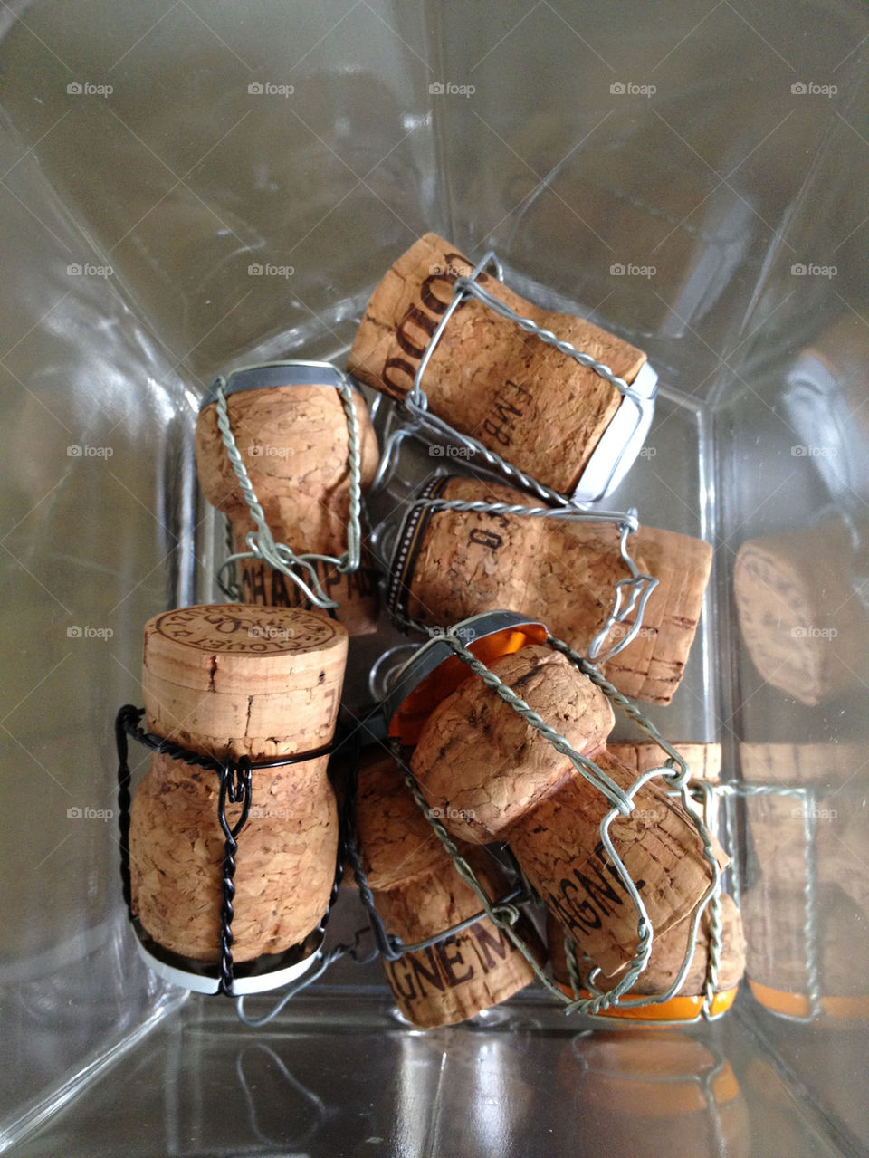 party glass wine cork by cabday