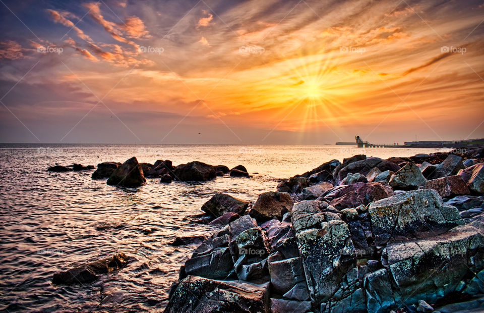 Rocks at Salthill beach, Galway, Ireland