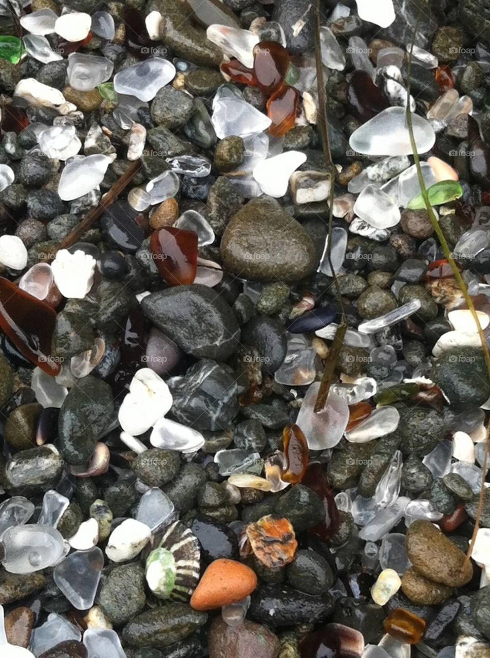 Glass beach. Texture at glass beach 
