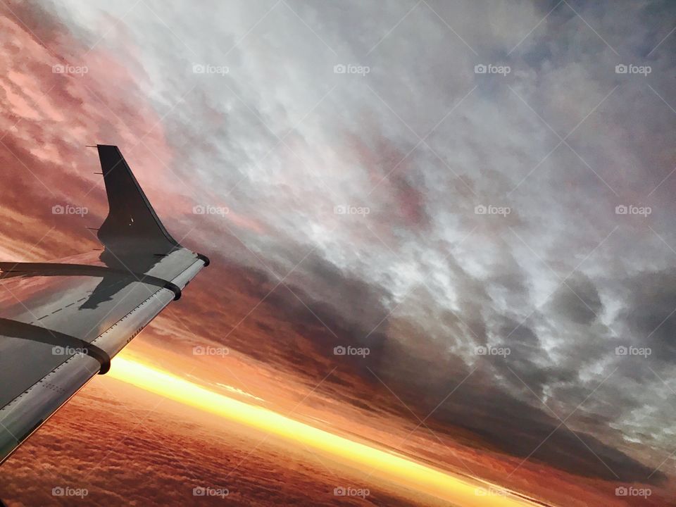 Sunset and Private jet....