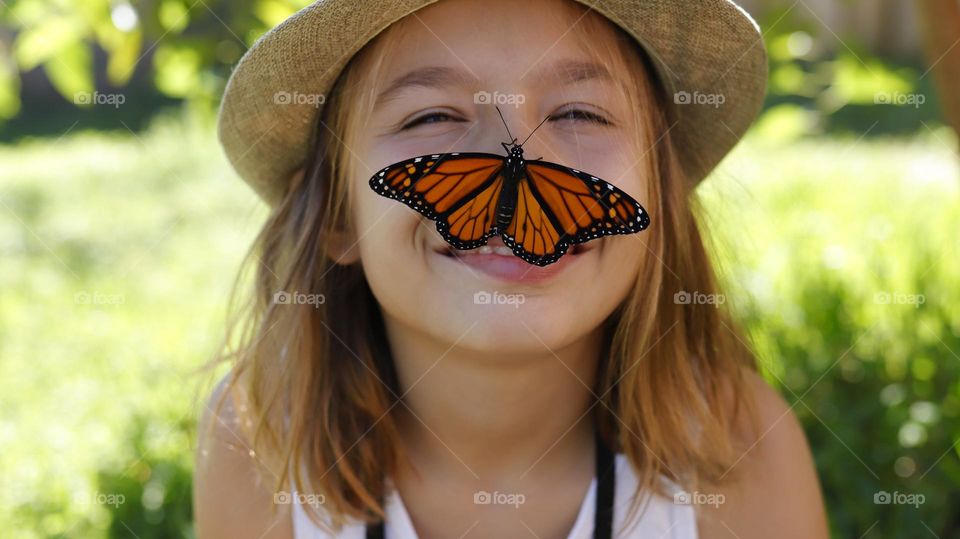 butterfly on my nose