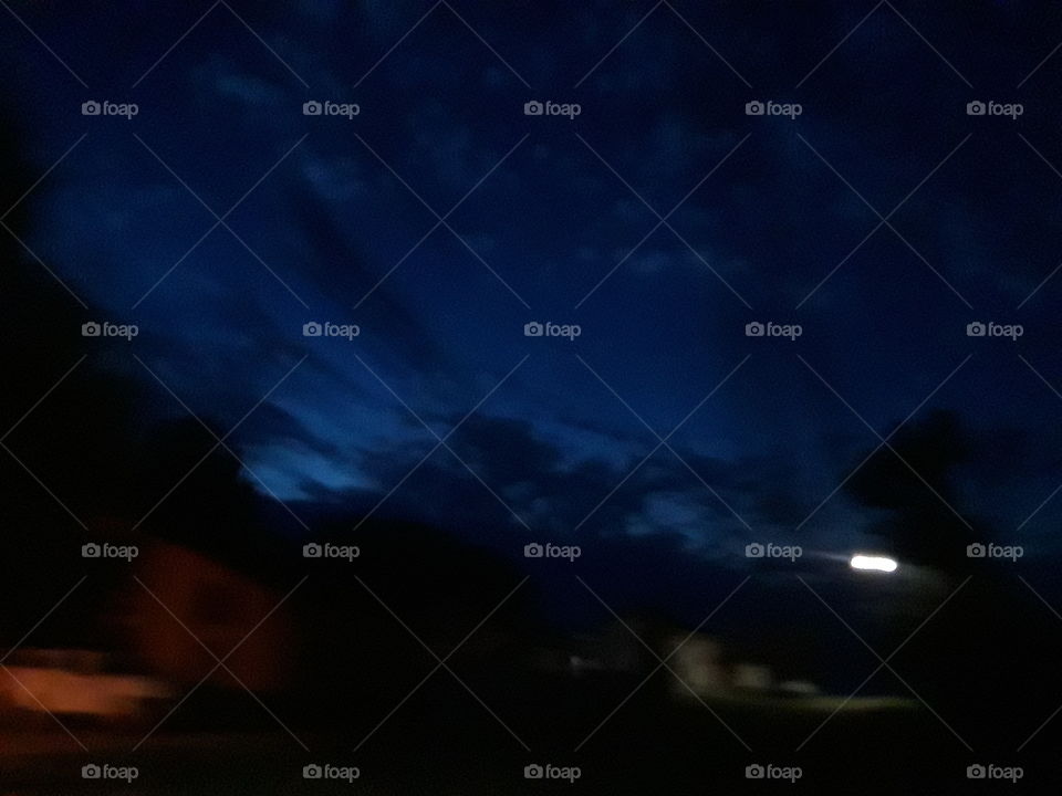 blue sky at night