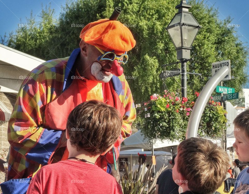 Clown At A Street Fair