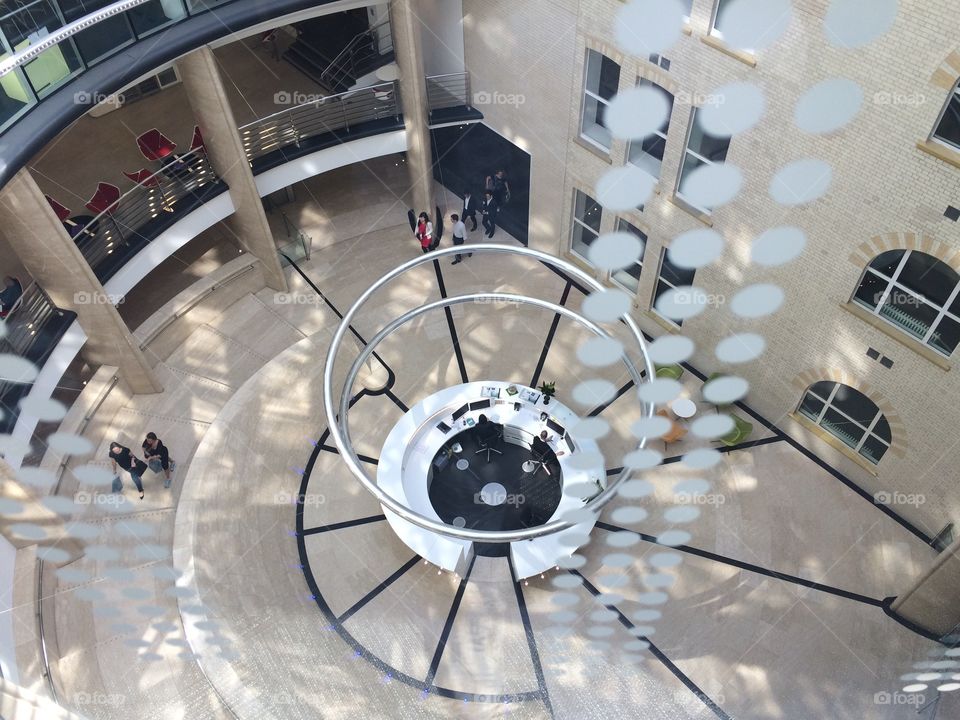 Inside the building . Morden structure 