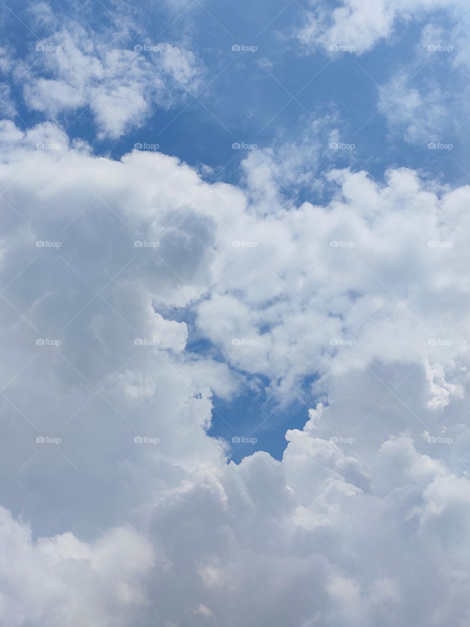 blue sky with white clouds