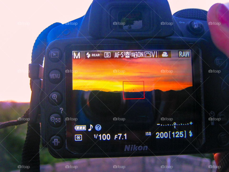 Camera sunset 