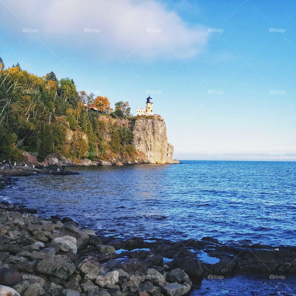 Split Rock Lighthouse on a beautiful October day