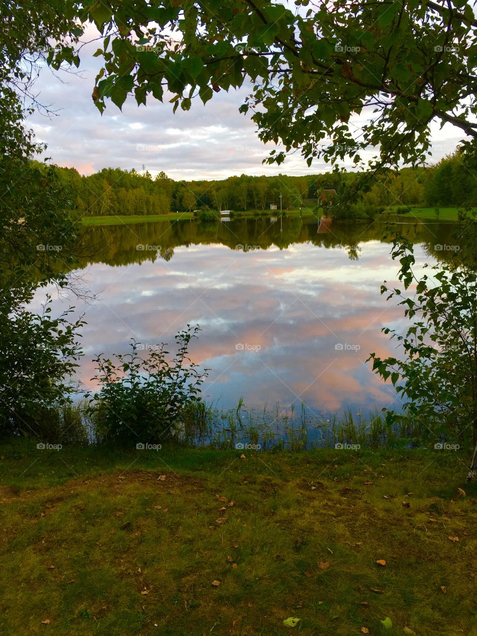 Cloudy lake