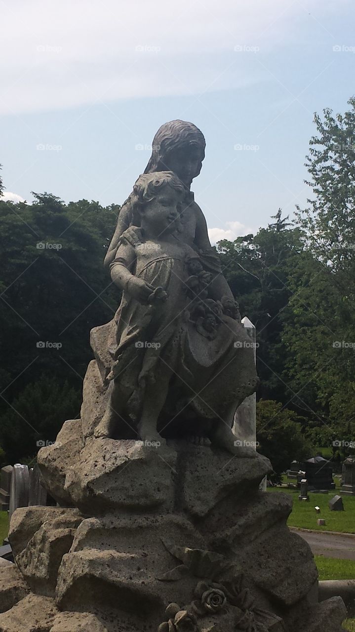 family crypt statue