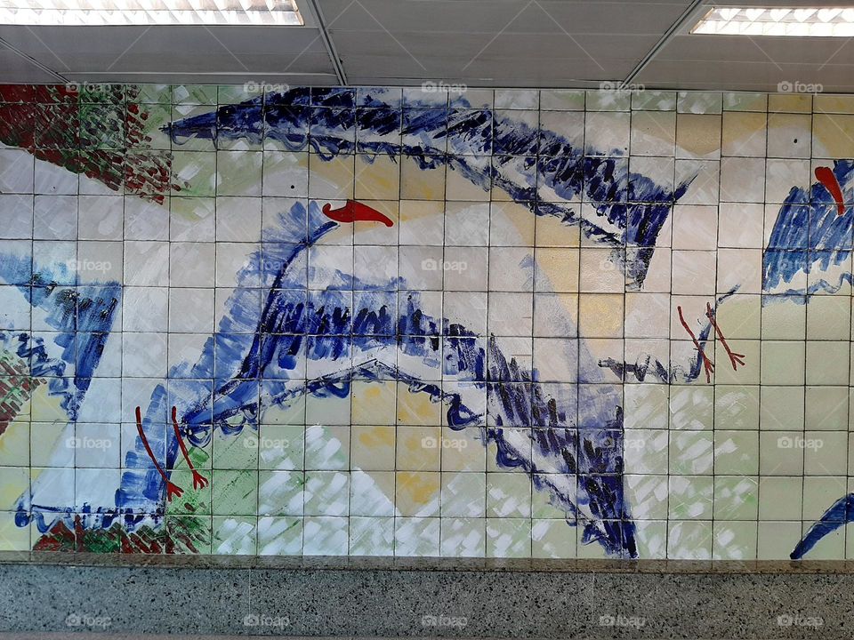 street art at the airport