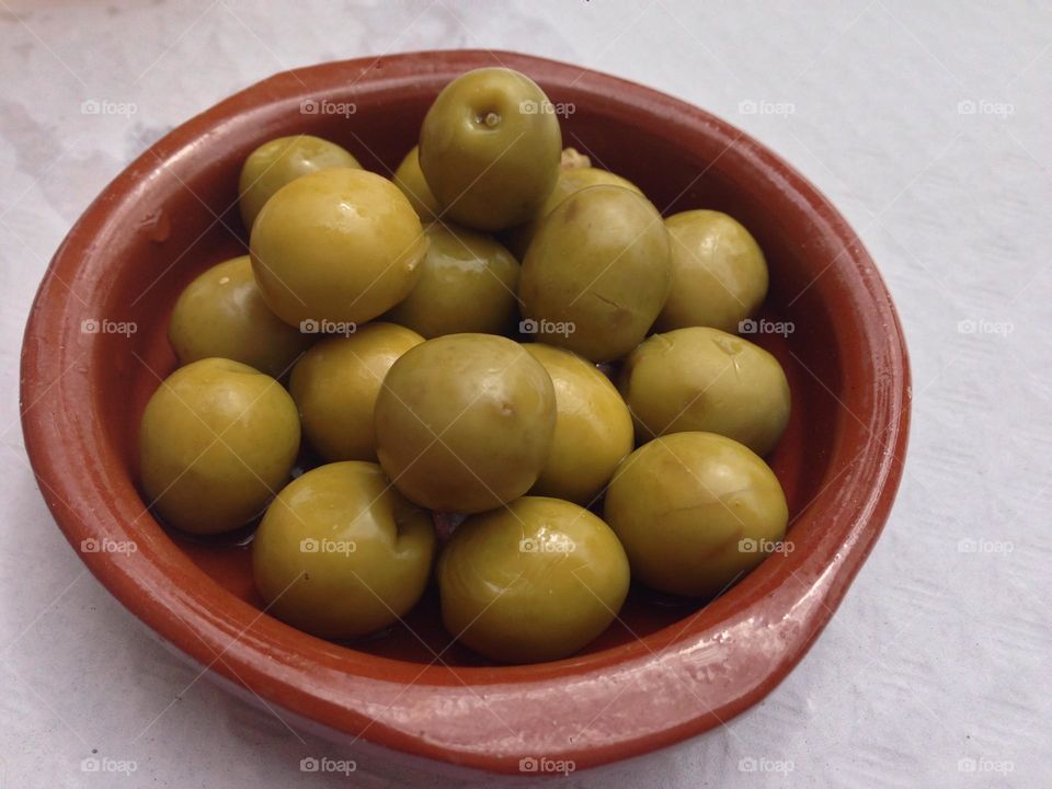 Olives in a bowl