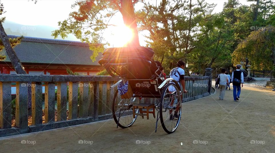 Japanese Rickshaw at work