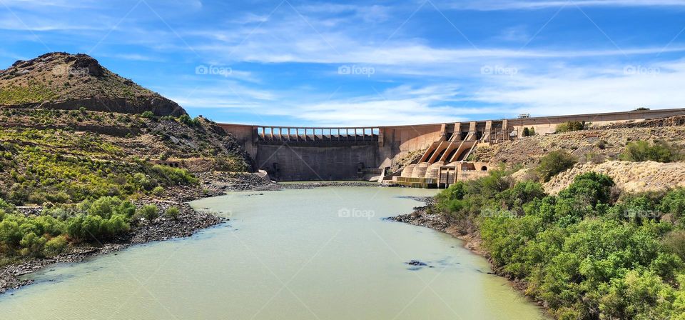 Amazing architect work of van der Kloof dam wall in South Africa