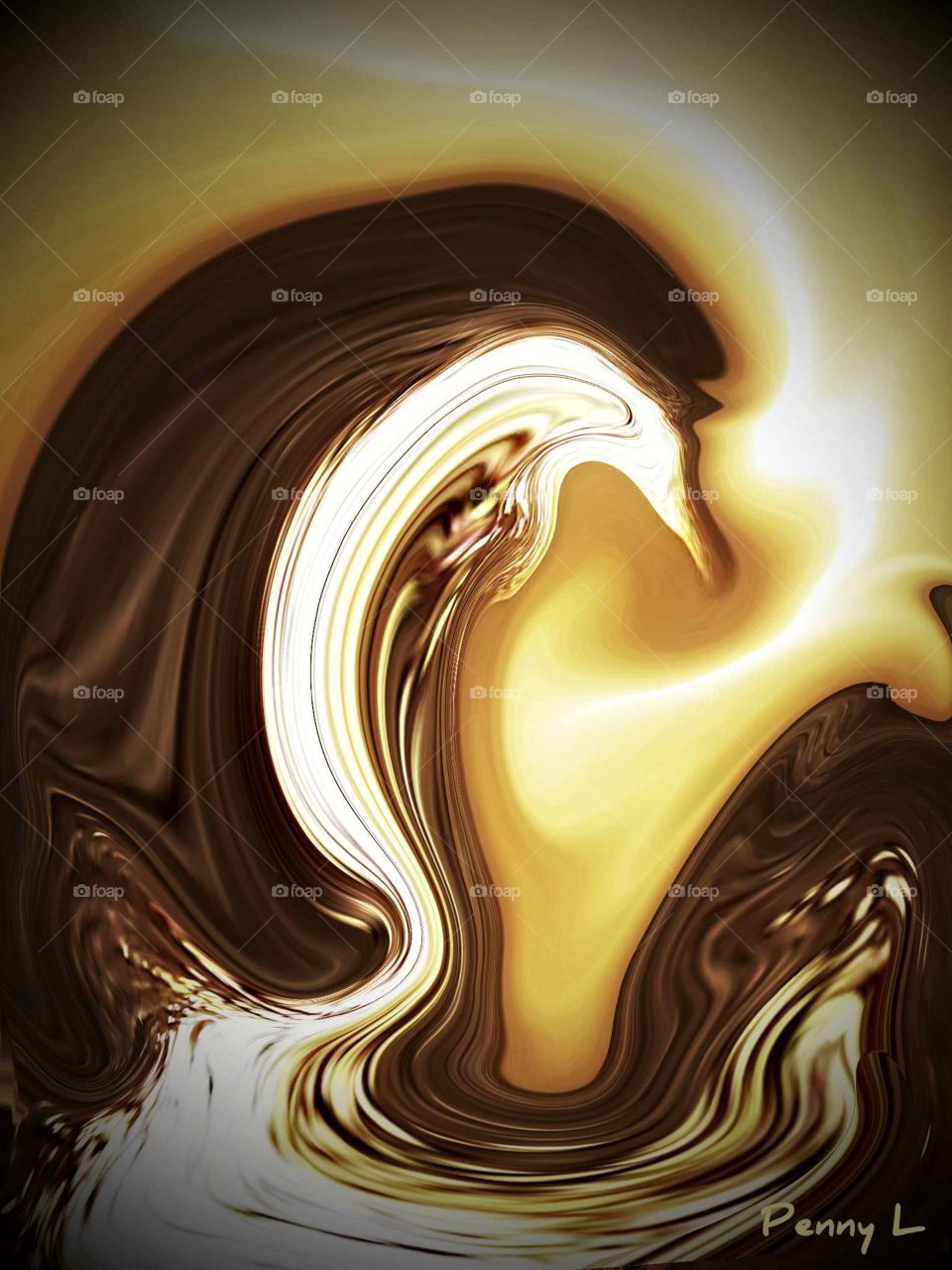 abstract golden eagle