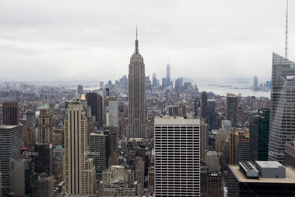 View of cityscape with Empire State building