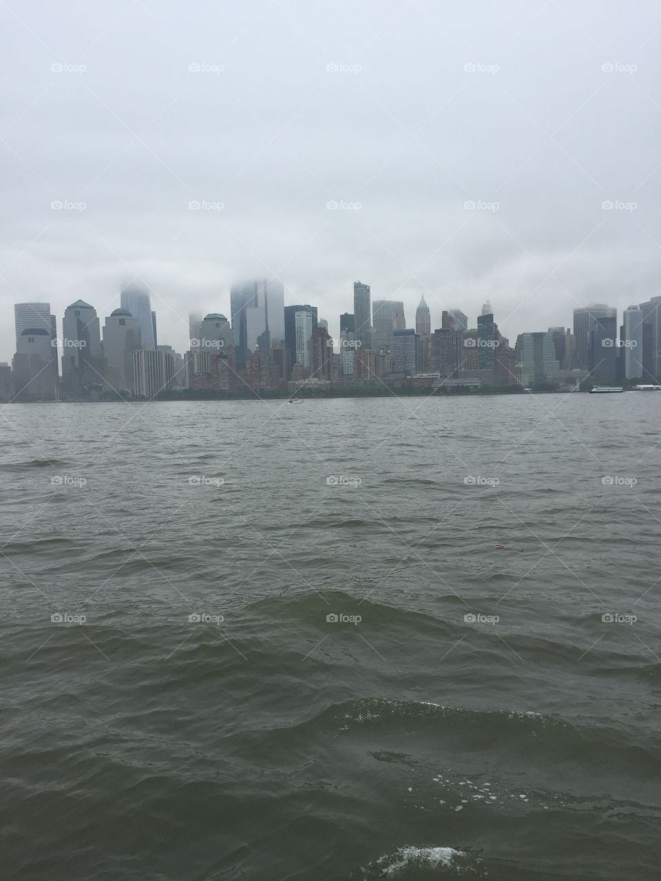 New York City on a foggy day