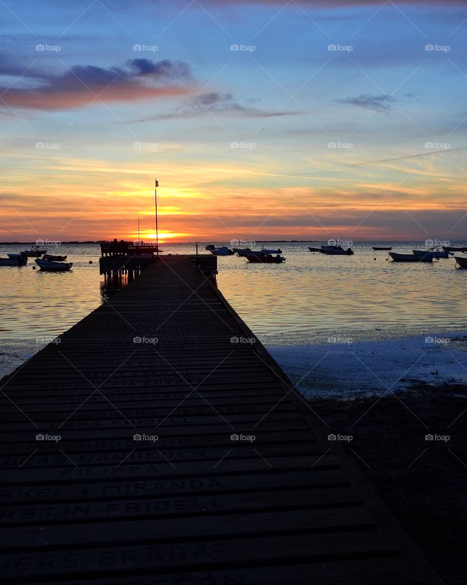 Jetty in sunset