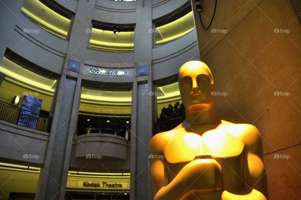 The Golden Statue. Winners of the Academy Awards receive this statue The most coveted award in the film industry. Hollywood California.