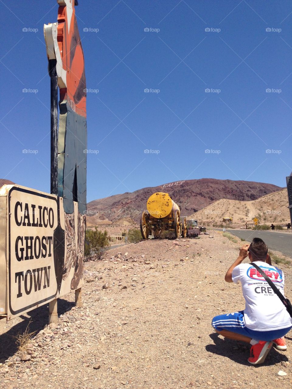 Take a photo at Calico town. Taking a photo at Calico town during my vacation 
