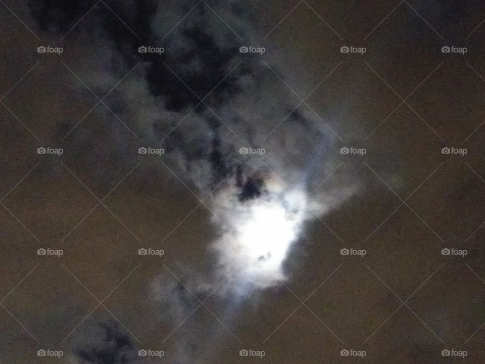 moon and clouds