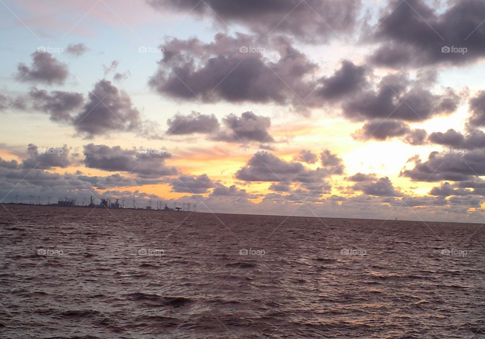sunset at the northsea
