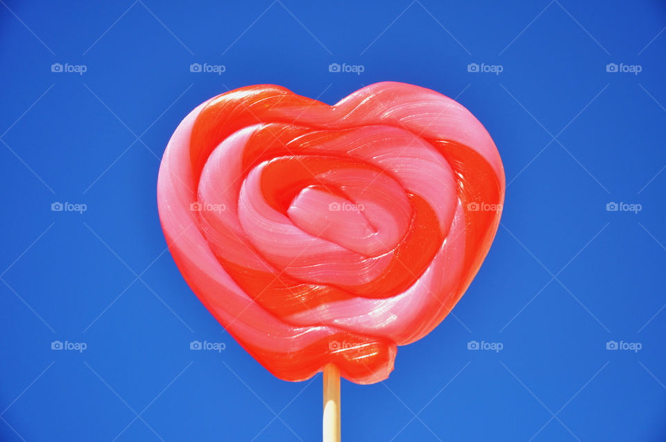 Heart shaped lollipop.